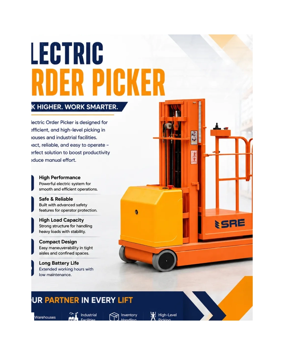 Electric Order Picker for Smarter Inventory Handling