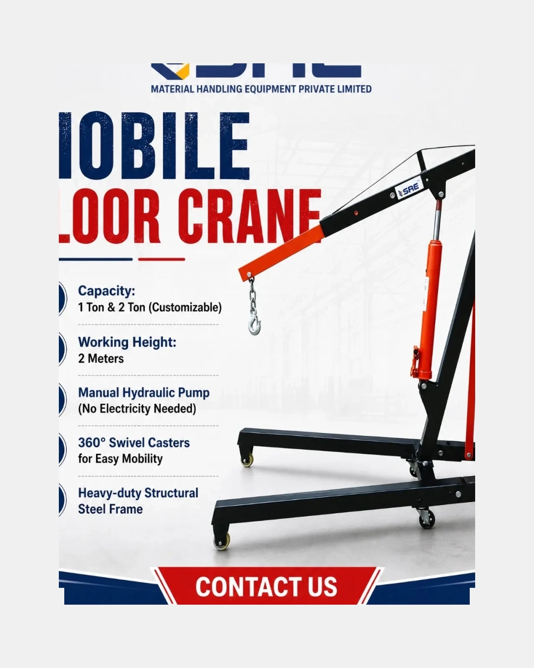 How Mobile Floor Cranes Improve Productivity